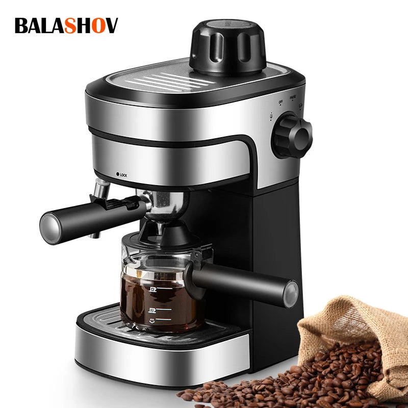 BALASHOV 800W Semi-Automatic Espresso Machine – Latte & Cappuccino Espresso Machine Axl