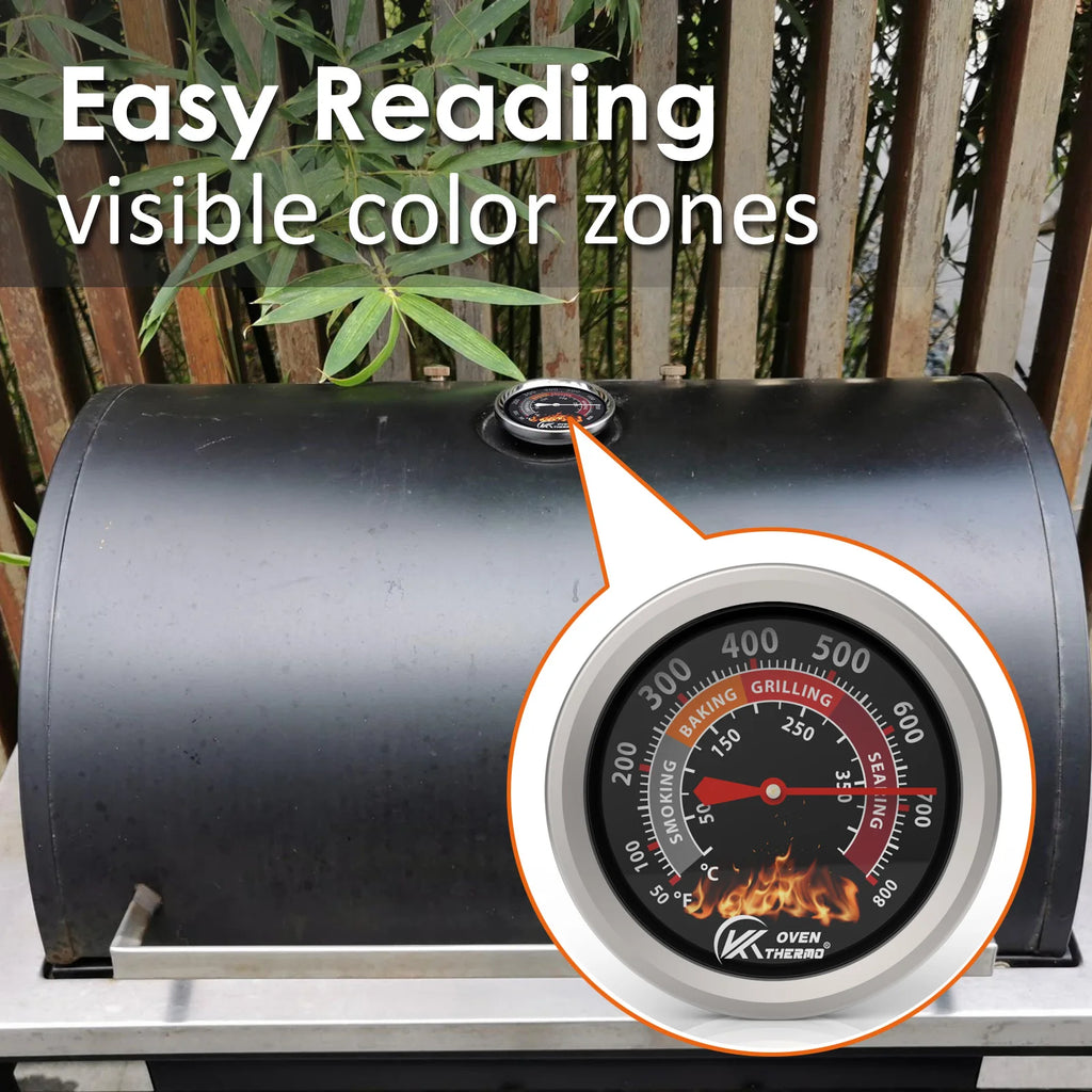 BBQ Grill Thermometer – Dual Scale 50–800°F Oven Temp Gauge BBQ Grill Thermometer Axl