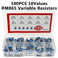 100Pcs RM065 Variable Resistor Kit – 10 Values 500R–1M Trimmer Potentiometer Kit Axl Default Title