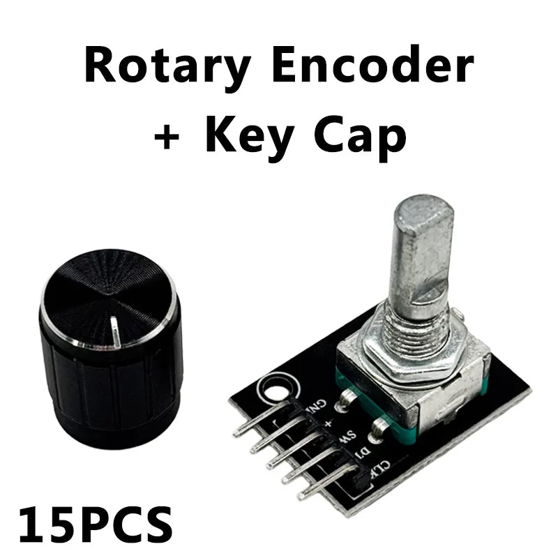 15PCS KY-040 Rotary Encoder Module Kit with Knob Caps – Arduino Encoder Module Kit Axl