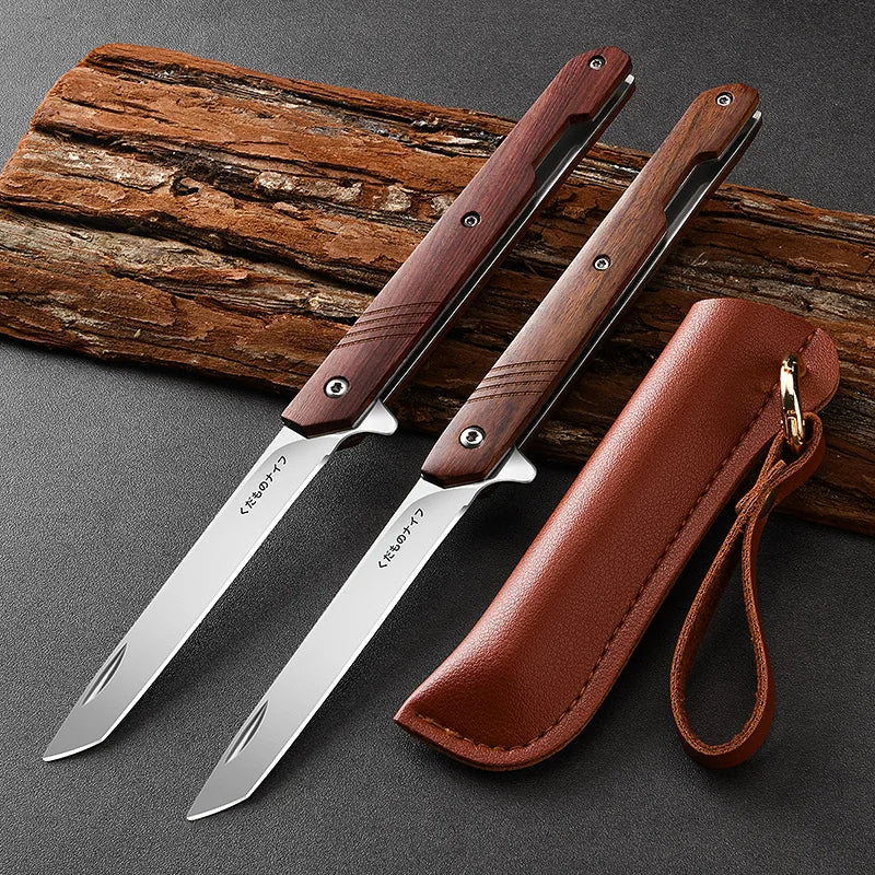 PLYS Folding Pocket Knife – Carving & Paring Knife with Holster Folding Pocket Knife Axl 2 PICES