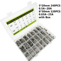 360 Pcs Glass Tube Fuses Assortment Kit – 24 Values 250V Glass Fuse Kit Axl 360PCS Fuse Kit