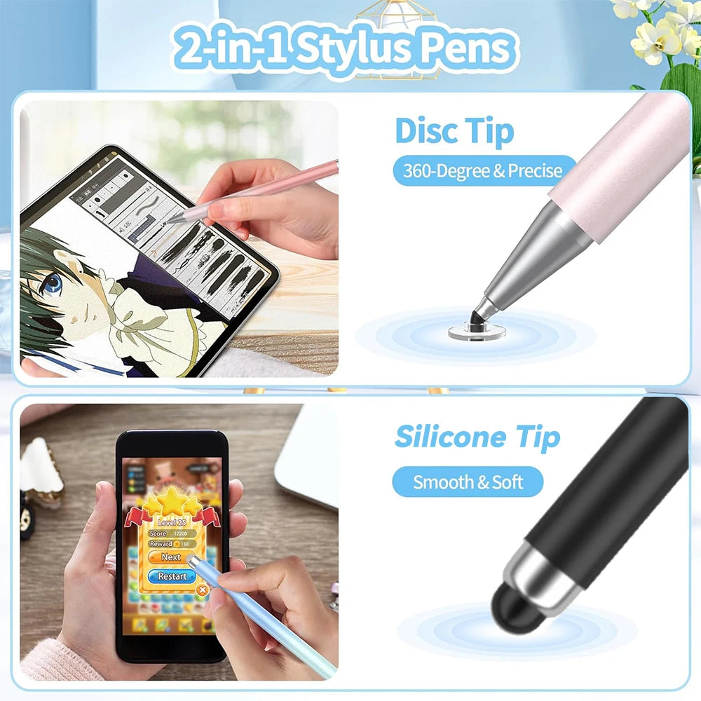 2-in-1 Stylus Pen for iPad, iPhone & Android Tablets Stylus Pen Axl