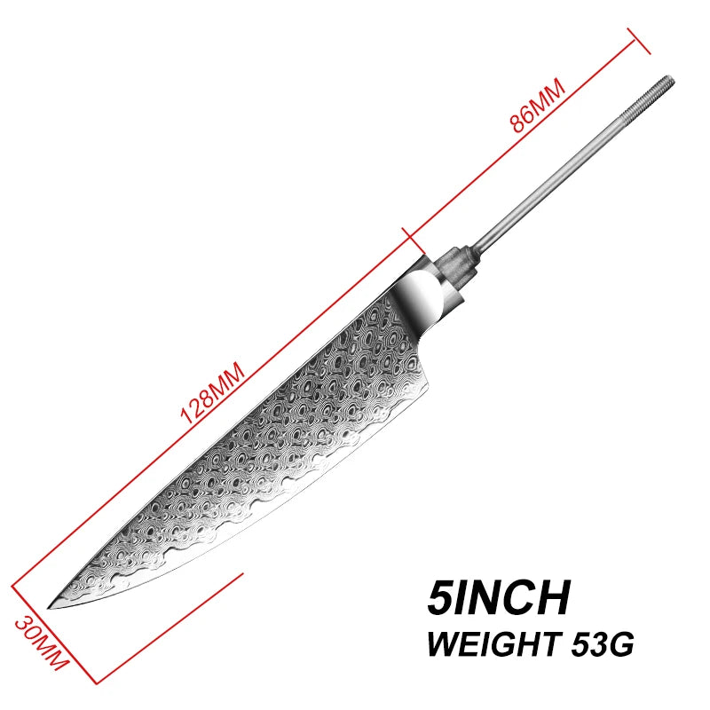 GRANDSHARP 67-Layer Damascus VG10 Knife Blank Blade DIY Damascus Knife Blank Axl Utility knife
