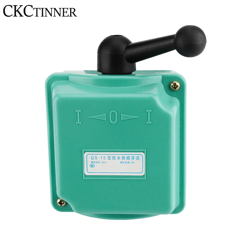 Forward Stop Reverse Motor Switch QS-15/30/60 | 380V CE Rated Motor Changeover Switch Axl