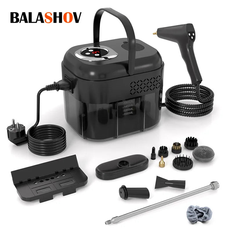 BALASHOV 1500W Handheld Steam Cleaner – Home, Kitchen & Car Handheld Steam Cleaner Axl black 110 V