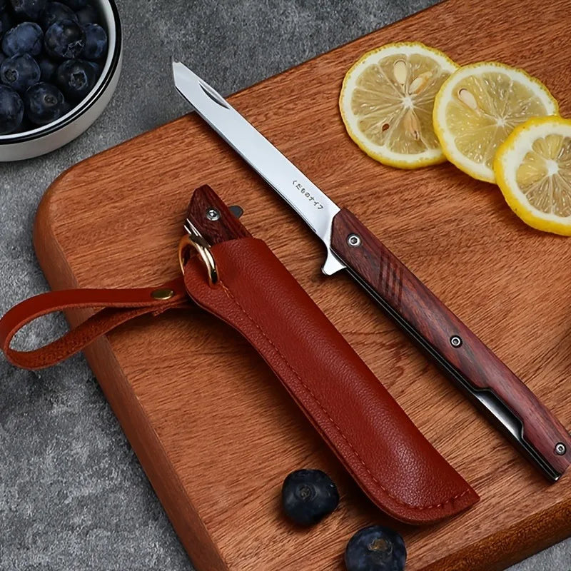 PLYS Folding Pocket Knife – Carving & Paring Knife with Holster Folding Pocket Knife Axl