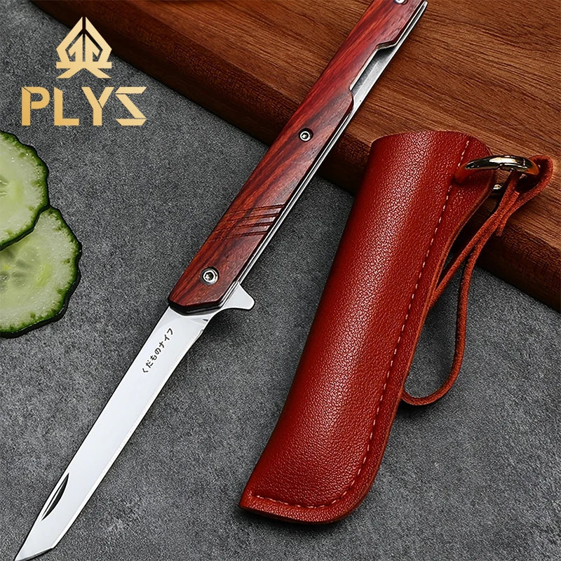 PLYS Folding Pocket Knife – Carving & Paring Knife with Holster Folding Pocket Knife Axl