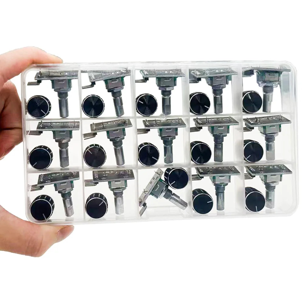 15PCS KY-040 Rotary Encoder Module Kit with Knob Caps – Arduino Encoder Module Kit Axl