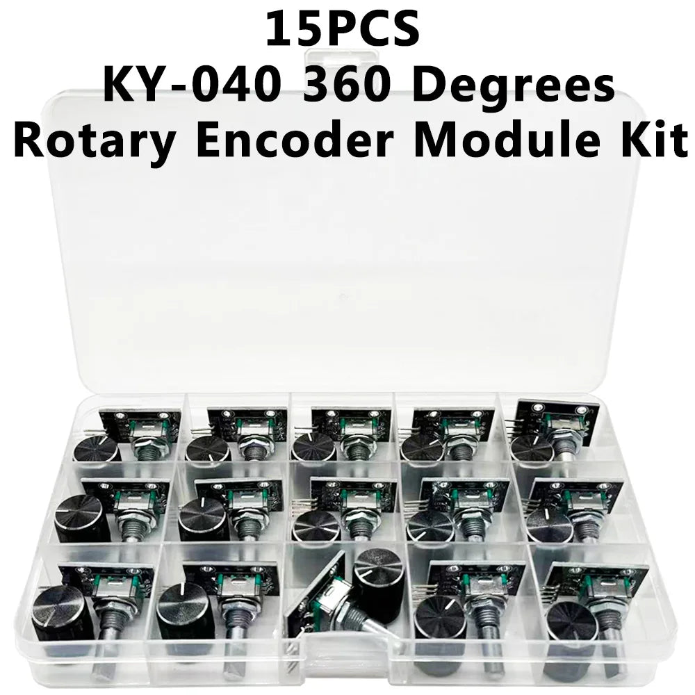 15PCS KY-040 Rotary Encoder Module Kit with Knob Caps – Arduino Encoder Module Kit Axl Default Title