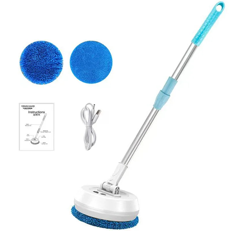 BALASHOV Cordless Electric Spin Mop – 2-in-1 Wet & Dry Cleaner Electric Spin Mop Axl WHITE