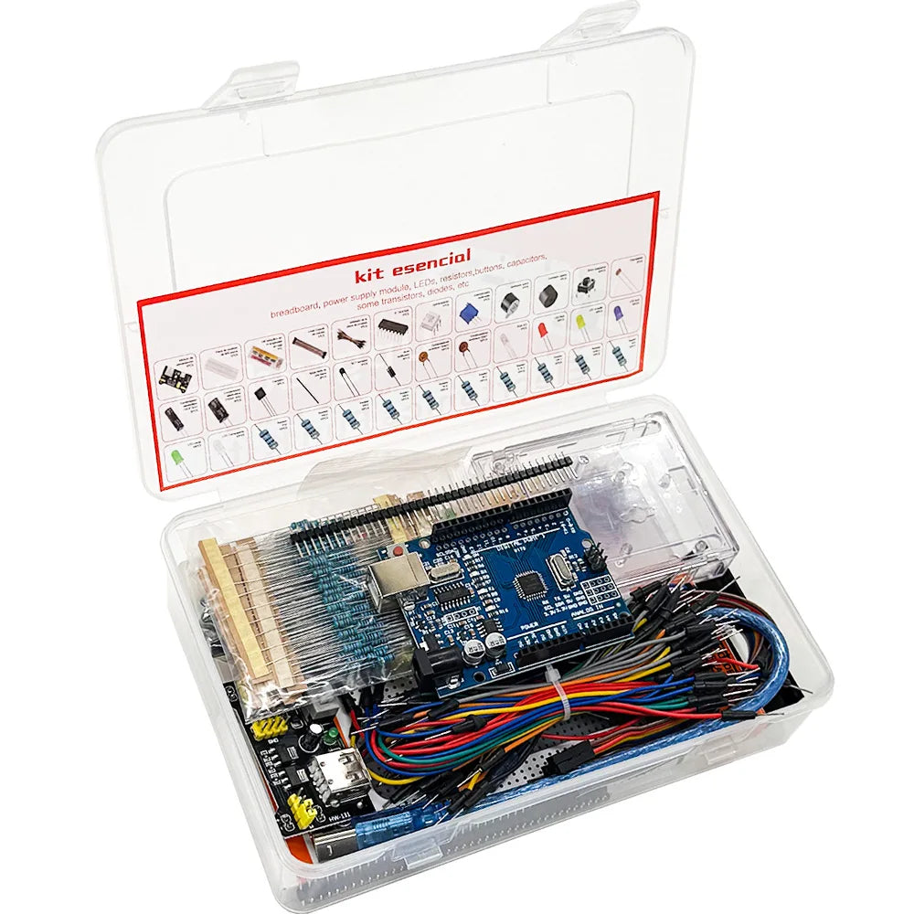 Arduino UNO R3 DIY Learning Kit – Breadboard, LED & Cables Electronics Learning Kit Axl