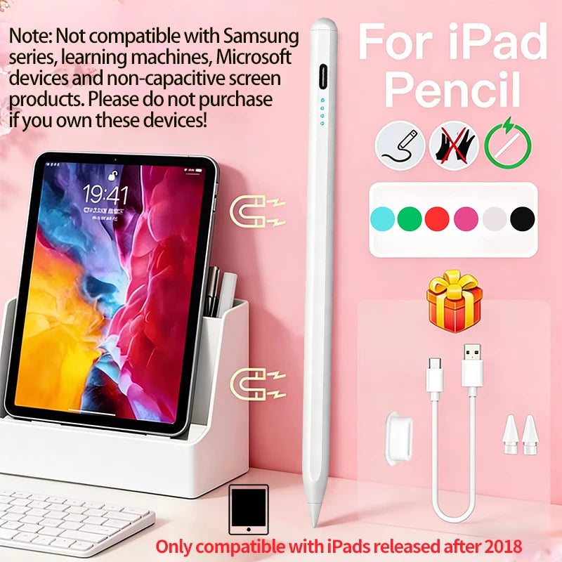 DIXSG Stylus Pen for iPad 2018+ | Palm Rejection & Tilt Sensitivity Active Stylus Pen Axl