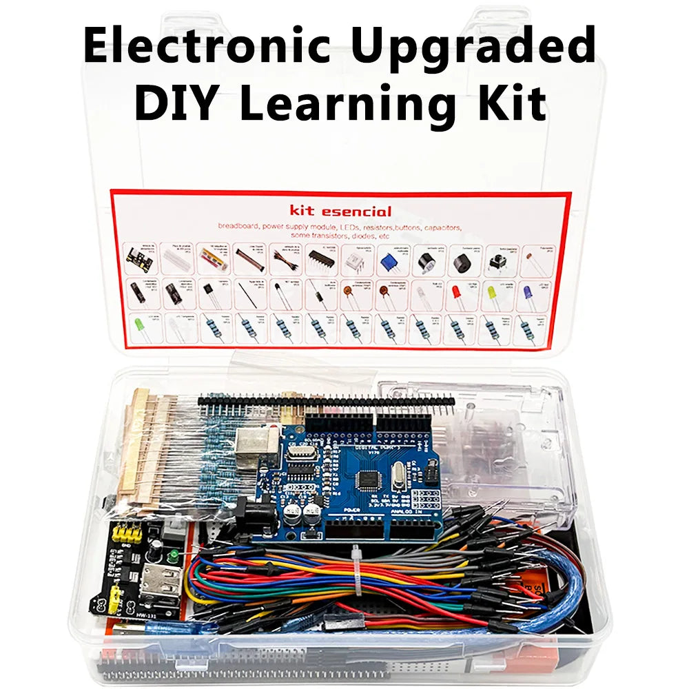 Arduino UNO R3 DIY Learning Kit – Breadboard, LED & Cables Electronics Learning Kit Axl
