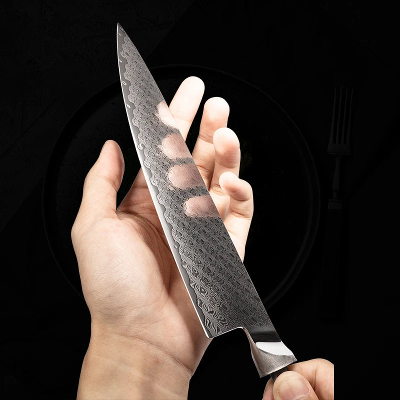 GRANDSHARP 67-Layer Damascus VG10 Knife Blank Blade DIY Damascus Knife Blank Axl