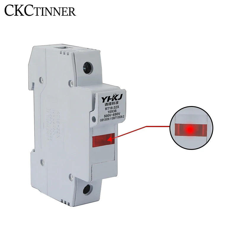 RT18-32X DIN Rail Fuse Holder 1P–4P 500V 10×38mm | CE Certified DIN Rail Fuse Holder Axl