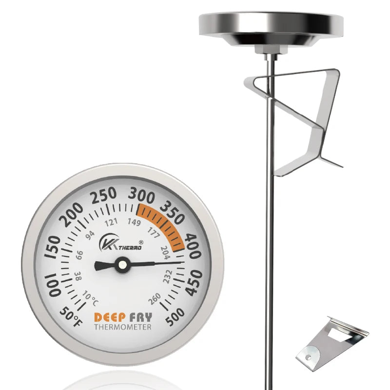 KT Thermo Dial Meat & Candy Thermometer – 5" Steel Probe Kitchen Thermometer Axl white