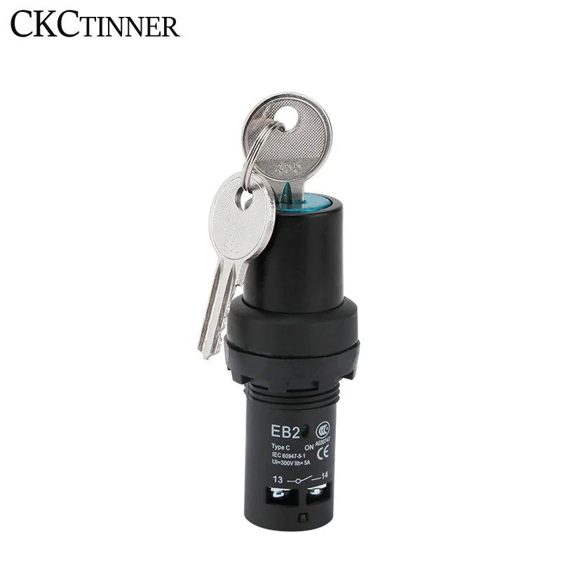 EB2 Keyed Rotary Knob Switch 2/3 Position Self-Locking 5A CE Rotary Knob Switch Axl