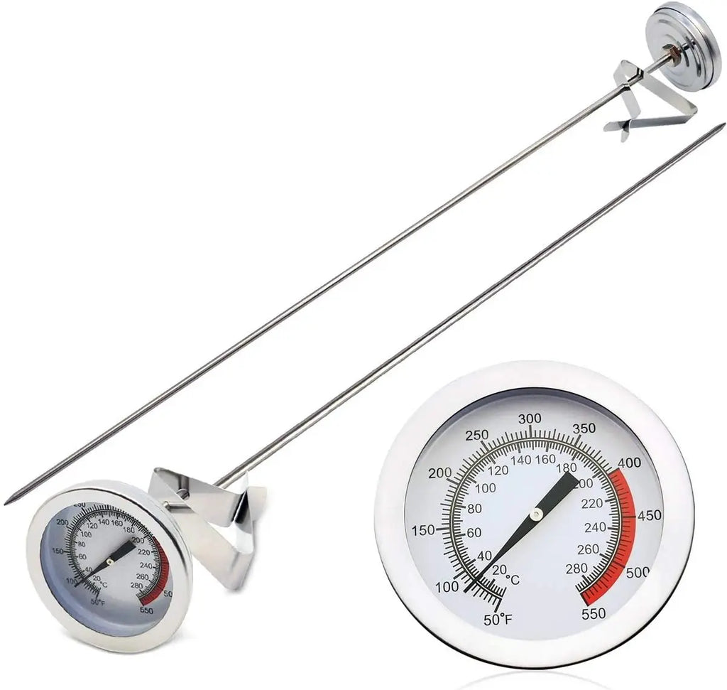 Deep Fry Dial Thermometer – 40cm Stainless Steel Probe 550°F Kitchen Thermometer Axl