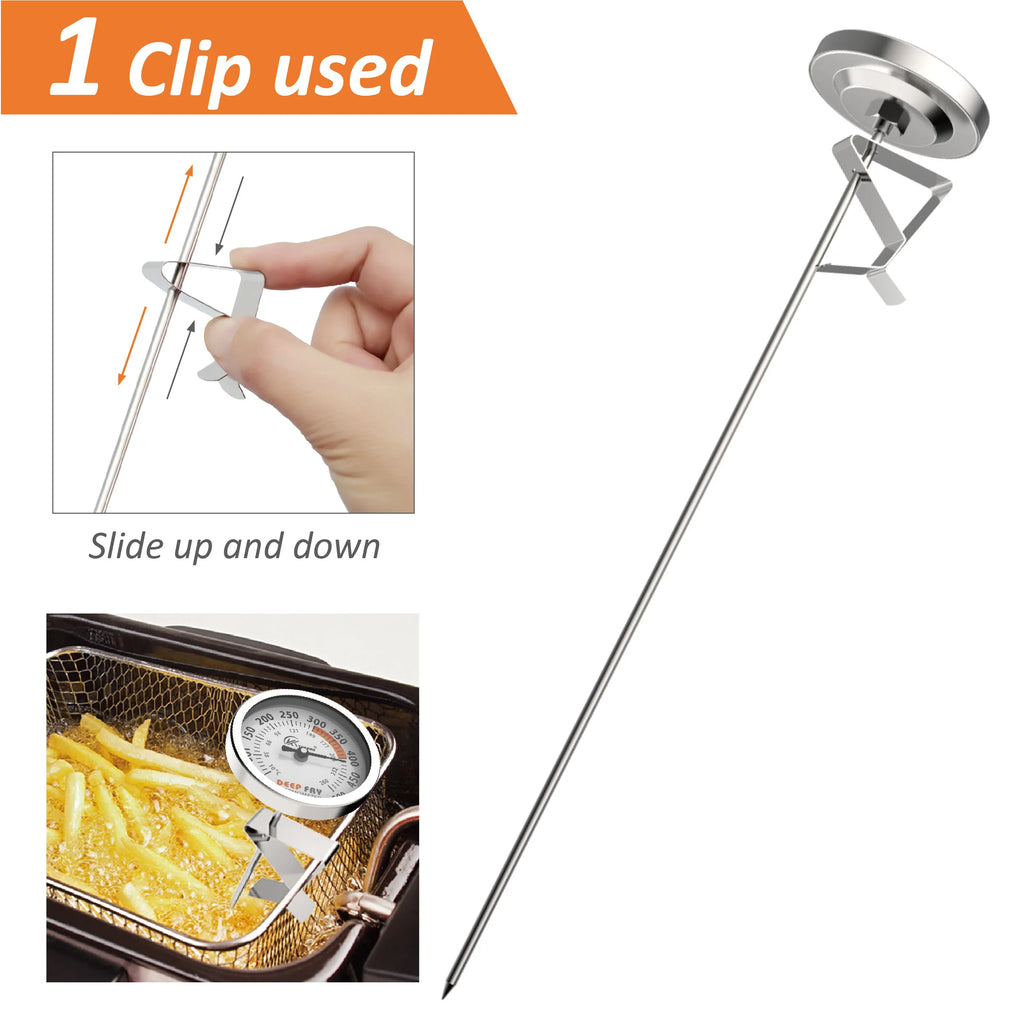KT Thermo Dial Meat & Candy Thermometer – 5" Steel Probe Kitchen Thermometer Axl