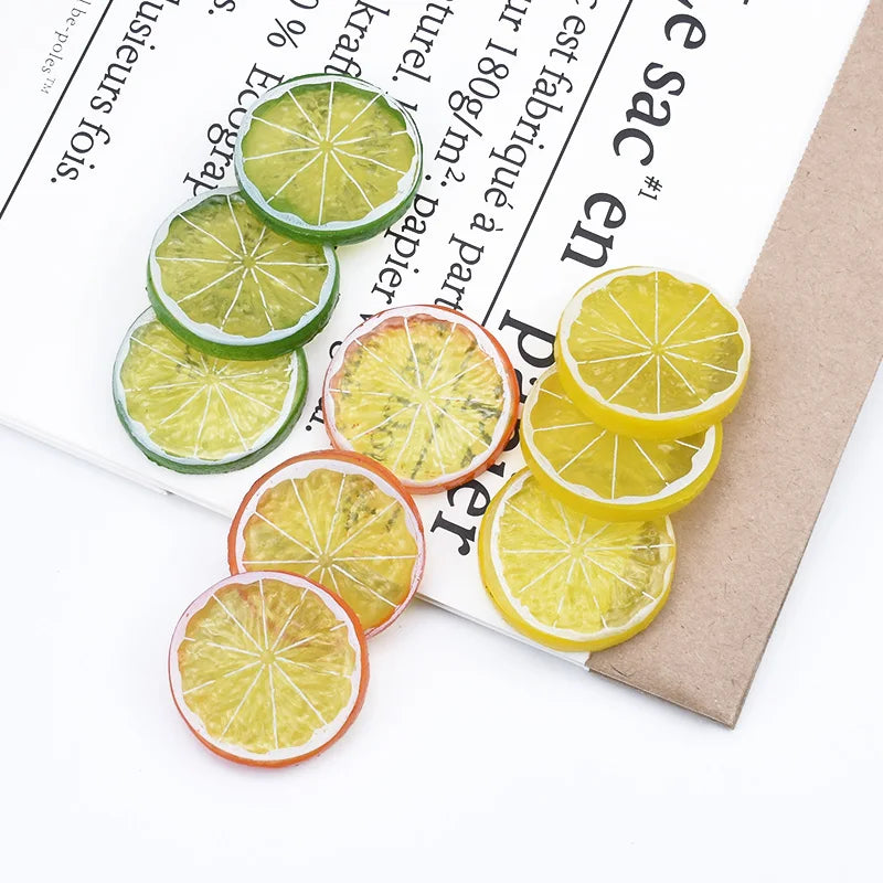 Plastic Lemon Slice Decorations 10 & 30 Pcs | DIY Craft Craft Decorations Axl