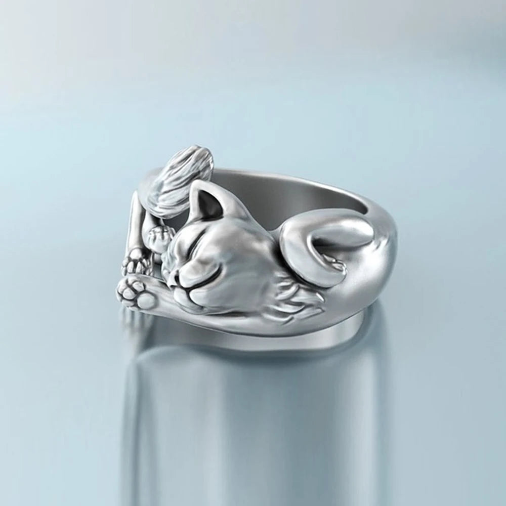 Huitan Flying Fox Ring for Women – Animal Open Band Jewelry Fashion Ring Axl
