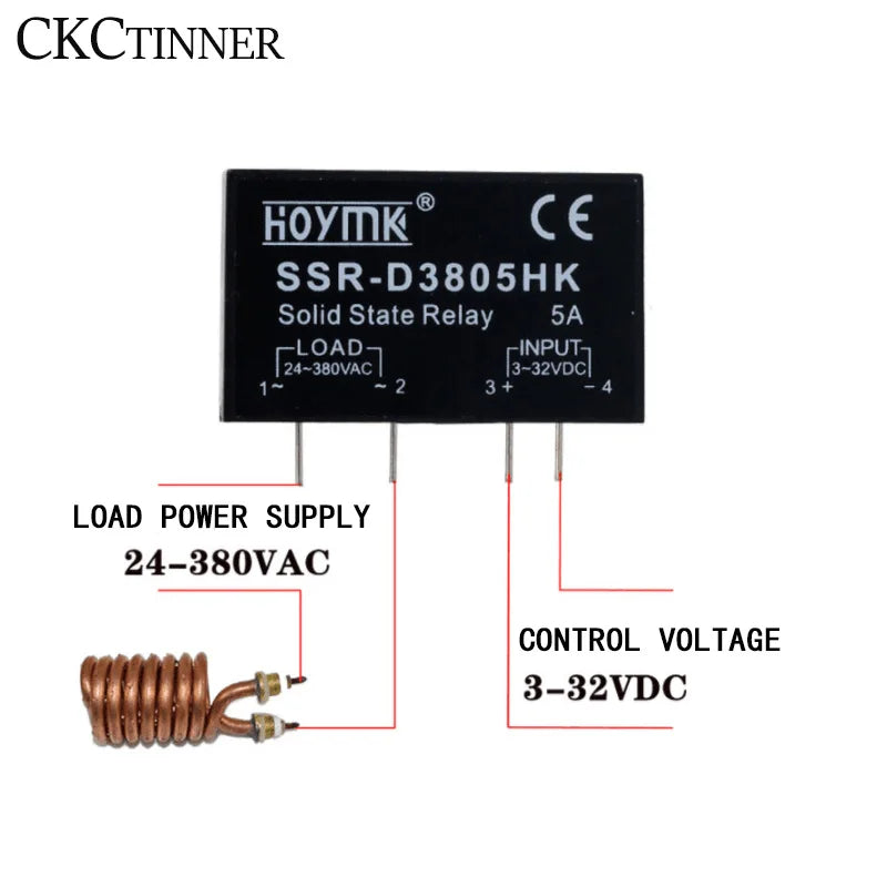 PCB Solid State Relay DC-AC SSR-D3803HK D3805HK D3808HK 3A 5A 8A Solid State Relay Axl
