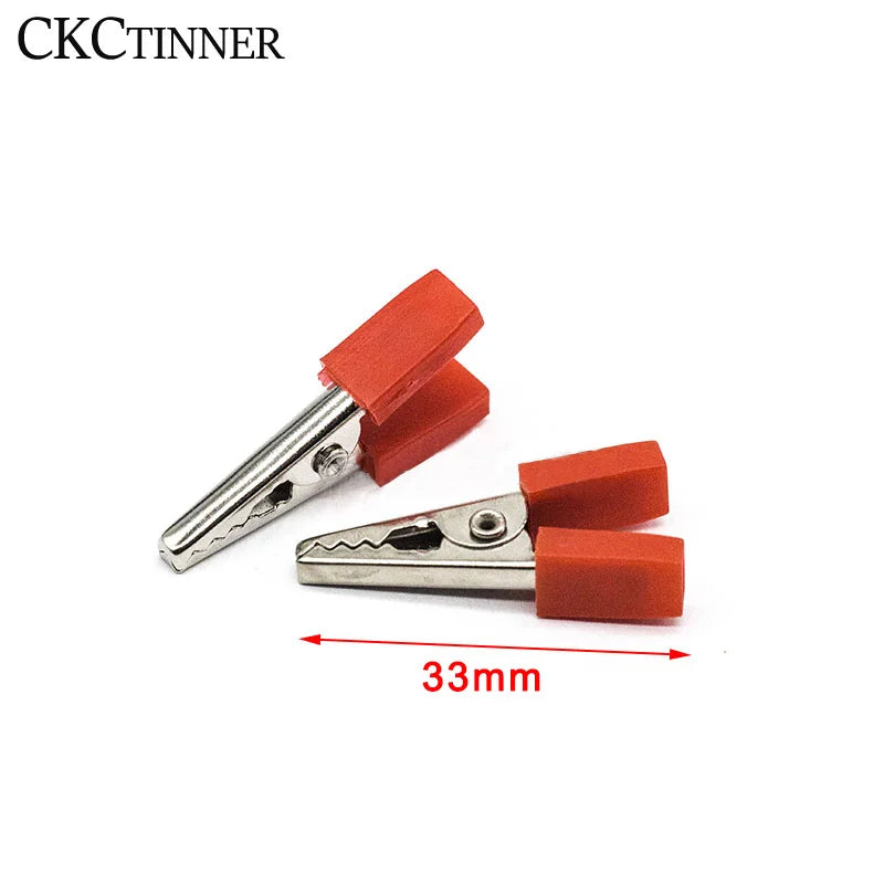 10 Pc Metal Alligator Clips Set – Crocodile Test Clamps 35 & 50mm Alligator Test Clips Axl Red