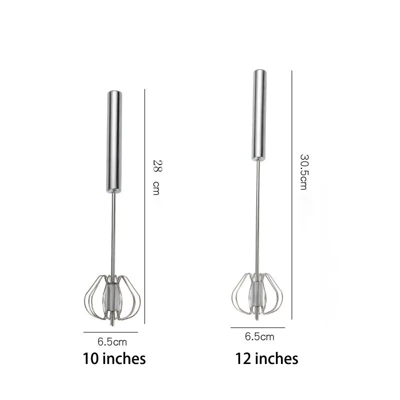 Semi-Automatic Stainless Steel Egg Beater & Hand Whisk Kitchen Hand Whisk Axl