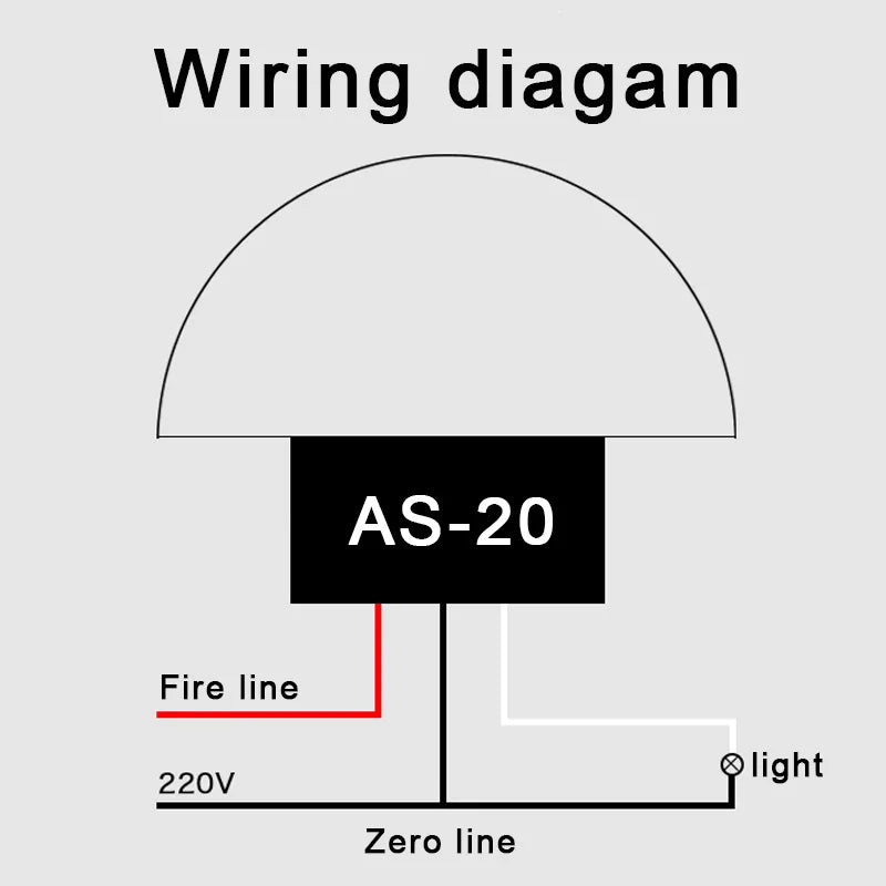 AS-20 Photocell Light Switch – Auto Dusk-to-Dawn, 110V/220V/DC12V Photocell Sensor Switch Axl