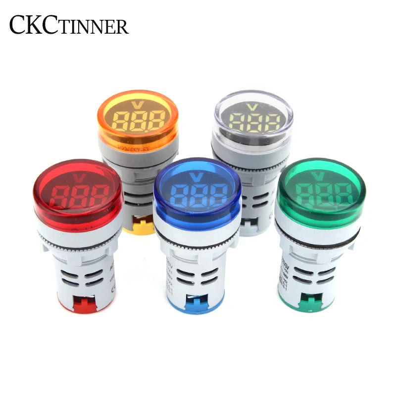 22MM Mini Digital Voltmeter AC 20-500V LED Panel Indicator Digital Panel Voltmeter Axl