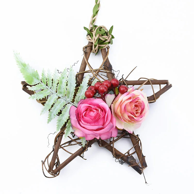 Rattan Pentagram Vine Decoration – 1 or 3 Pcs Hanging Decor Hanging Rattan Decor Axl