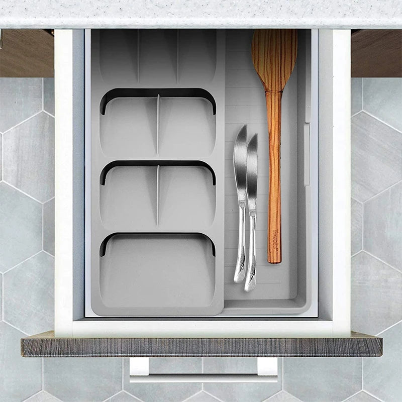 Multipurpose Silverware Drawer Organizer Tray | BPA-Free Drawer Organizer Tray Axl