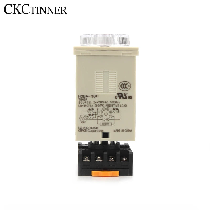 H3BA-N8H Time Relay 8-Pin 2NO2NC 1.2s–300h | Multi-Voltage Time Relay Axl