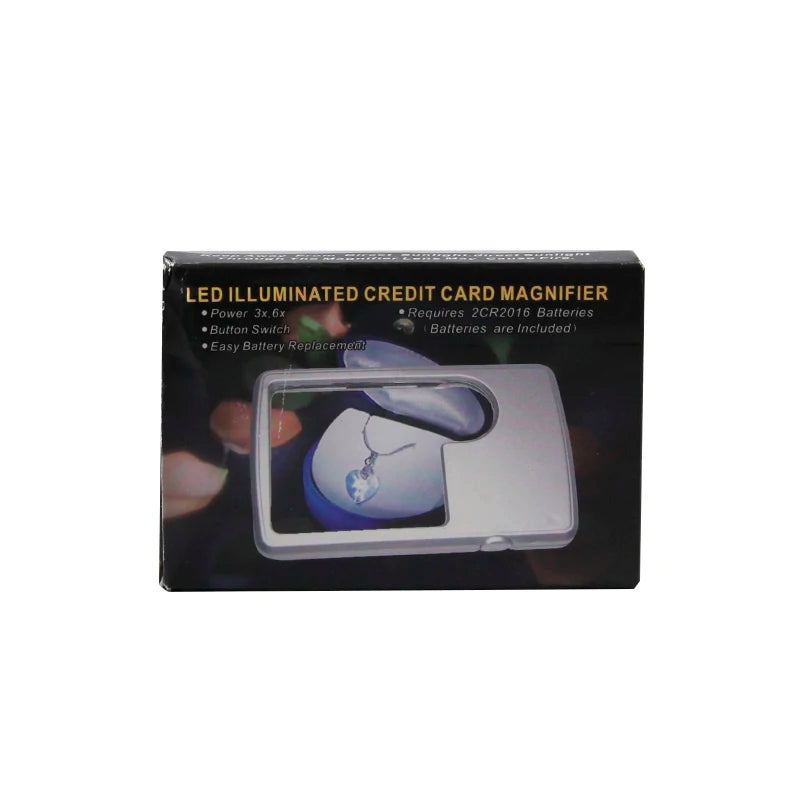 Handheld LED Magnifier 3X 6X – Portable Ultra-Thin Loupe LED Magnifier Loupe Axl