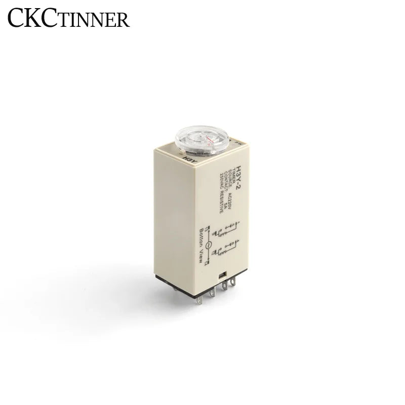 H3Y-2 AC220V Time Delay Relay Timer with 8-Pin Base Socket Time Delay Relay Axl