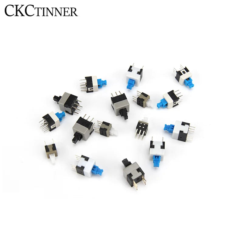 10PCS Self-Locking Tactile Push Button Micro Switch 6 Pin Kit Micro Switch Kit Axl