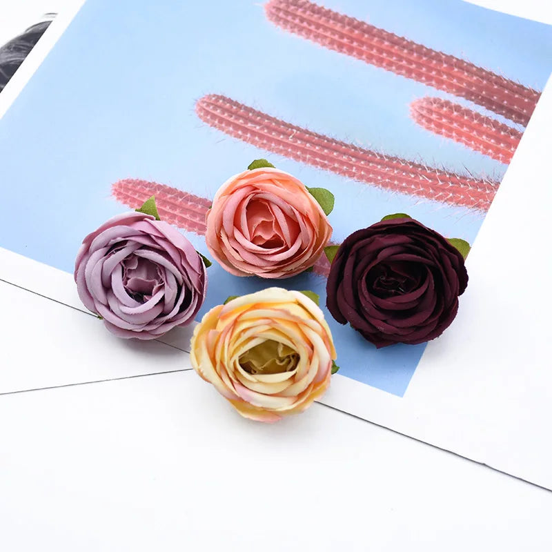 Silk Tea Rose Heads 10/20 Pcs – Artificial Flowers for Wedding Artificial Silk Flowers Axl