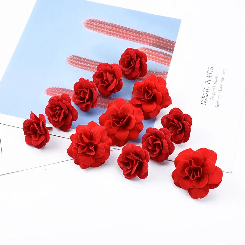 Silk Rose Heads 10/20 Pcs – Artificial Flowers for Wedding & DIY Artificial Silk Roses Axl