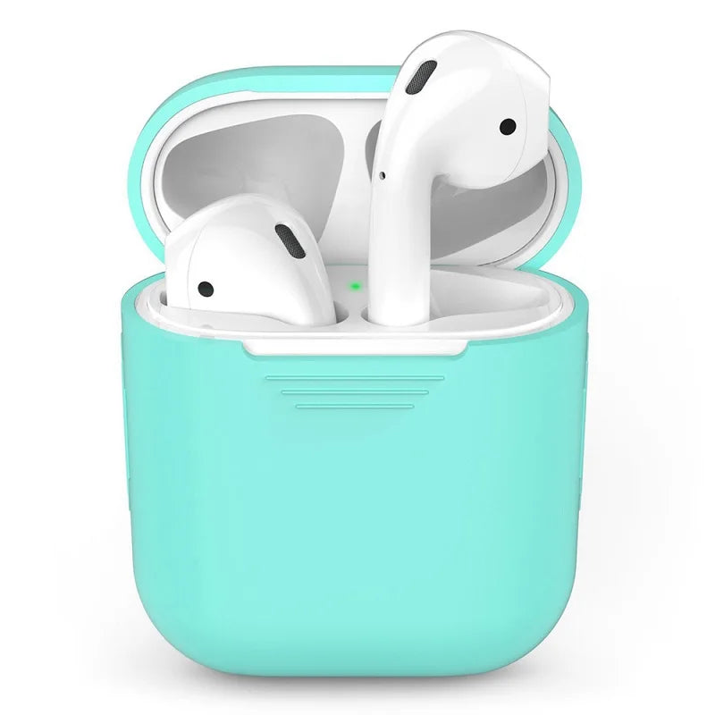 Silicone AirPods Pro 1 2 3 Case Cover with Hook – 20 Colors Earphone Case Cover Axl Green For Airpods2 1