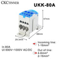 DIN Rail Terminal Block Distribution Box 125A–500A | UKK Terminal Block Axl UKK-80A