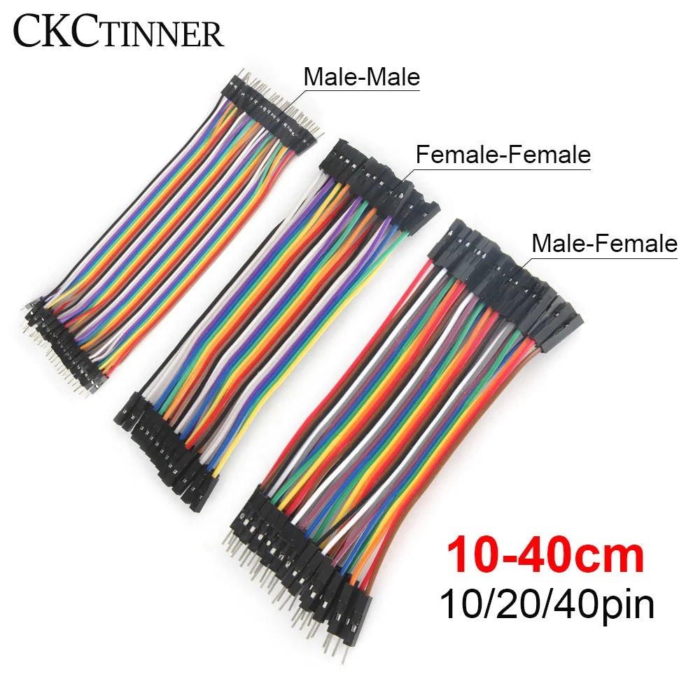 40-Pin Dupont Jumper Wires M/M M/F F/F – PCB & Arduino DIY Jumper Wire Kit Axl