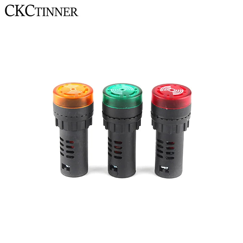 AD16-22SM 22mm LED Flash Signal Indicator Light & Buzzer Alarm LED Indicator Light Axl