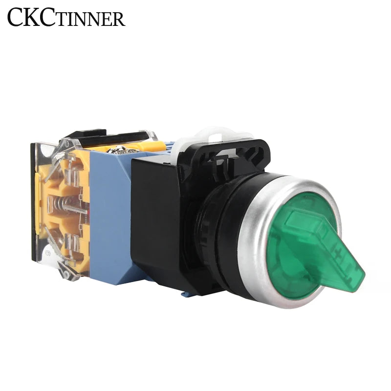 22mm Latching Rotary Selector Switch 1NO/1NC with Pilot Light Rotary Selector Switch Axl