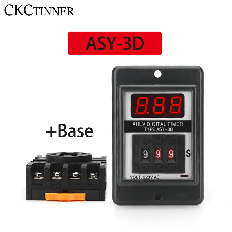 ASY-3D Digital Delay Timer Relay 8-Pin | 12V–220V Programmable Digital Timer Relay Axl