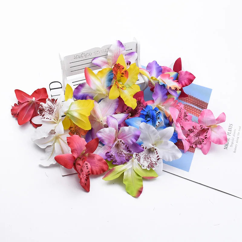 Silk Butterfly Orchid Artificial Flowers 20/50 Pcs – Wedding Décor Artificial Flowers Axl