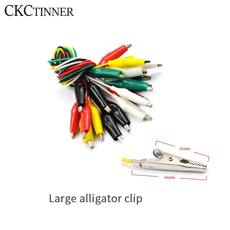 Alligator Clip Banana Plug Test Leads – 10 Pc Probe Cable Set Multimeter Test Leads Axl