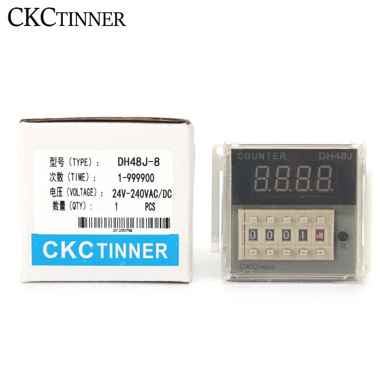 DH48J-8 Preset Digital Counter LCD Relay 1–999900 | CKCTINNER Digital Preset Counter Axl