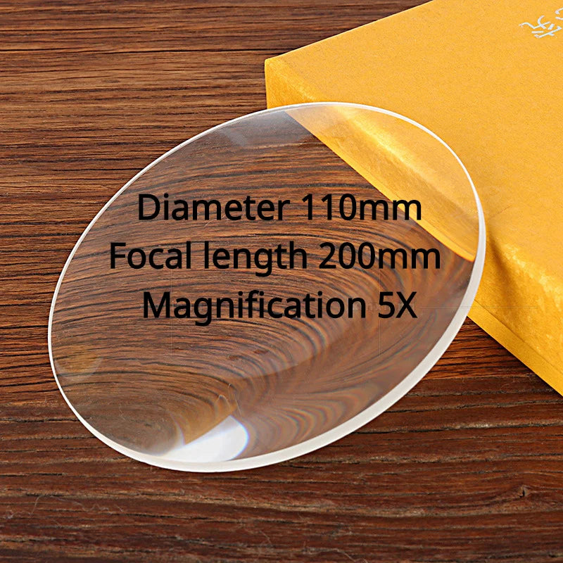 5X Desktop Magnifying Glass – 110mm K9 Optical Glass Lens Handheld Magnifier Axl 110mm 5X