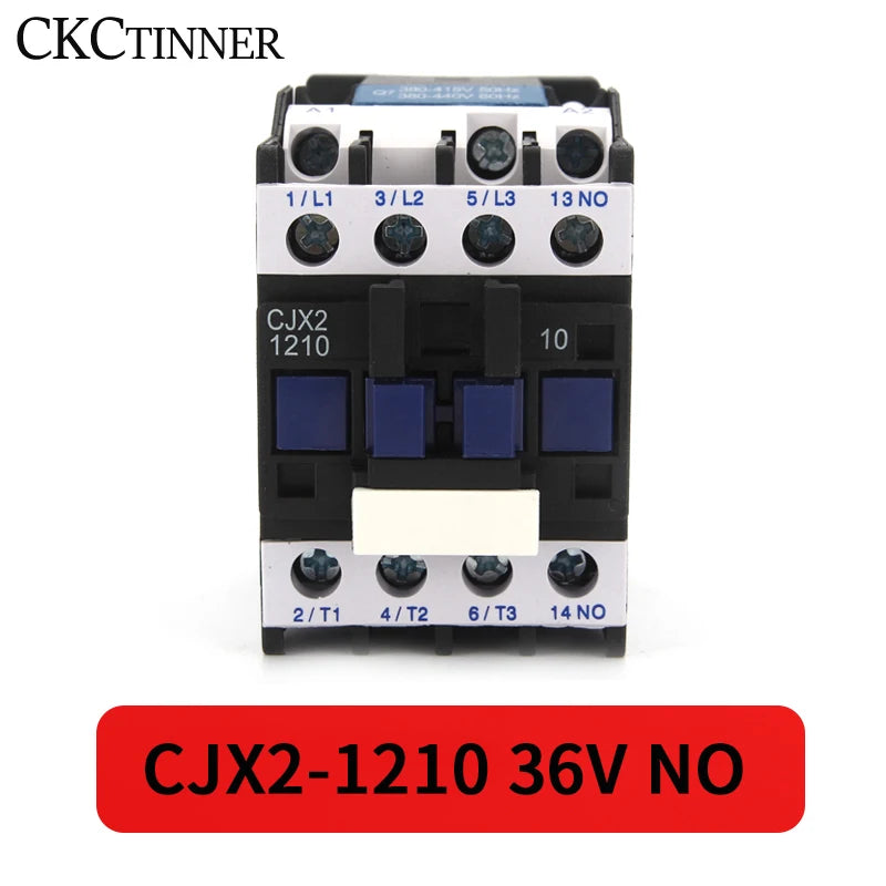 CJX2-12 AC Contactor 12A 3P+1NO DIN Rail 24V–380V CE AC Contactor Axl CJX2 36V NO